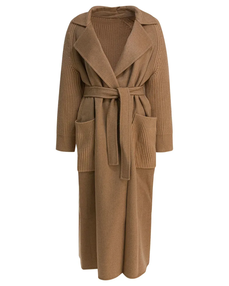 Max Mara Kamel langer Mantel Brown