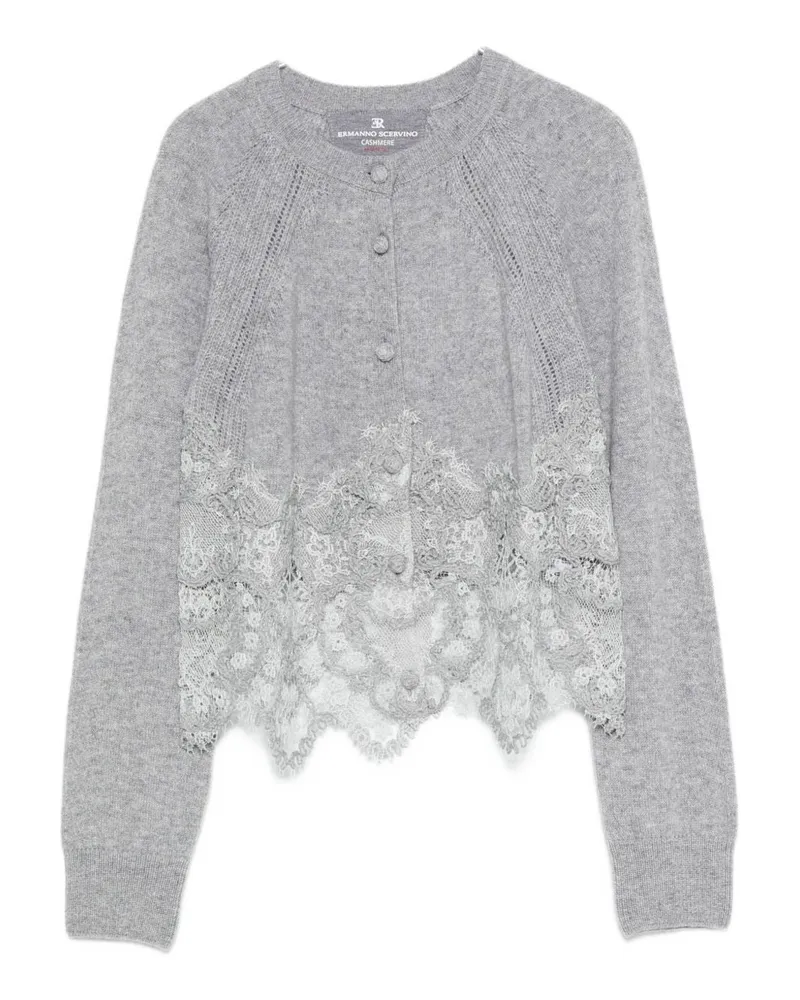 Ermanno Scervino Spitzenkaschmir Cardigan Grey