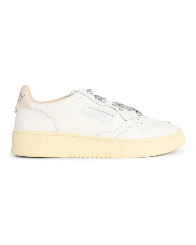 AUTRY Weiße Lear-Sneaker „Medalist Low“ von White