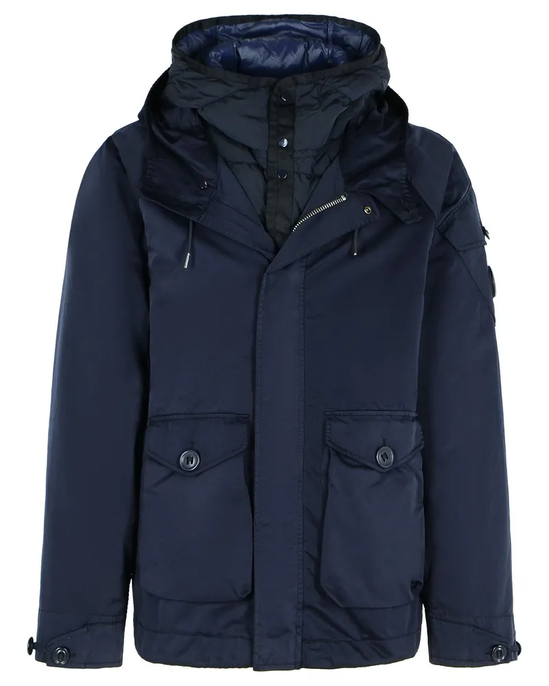 C.P. Company C.P. Firma Navy Polyester Mischjacke mit Kapuze Navy