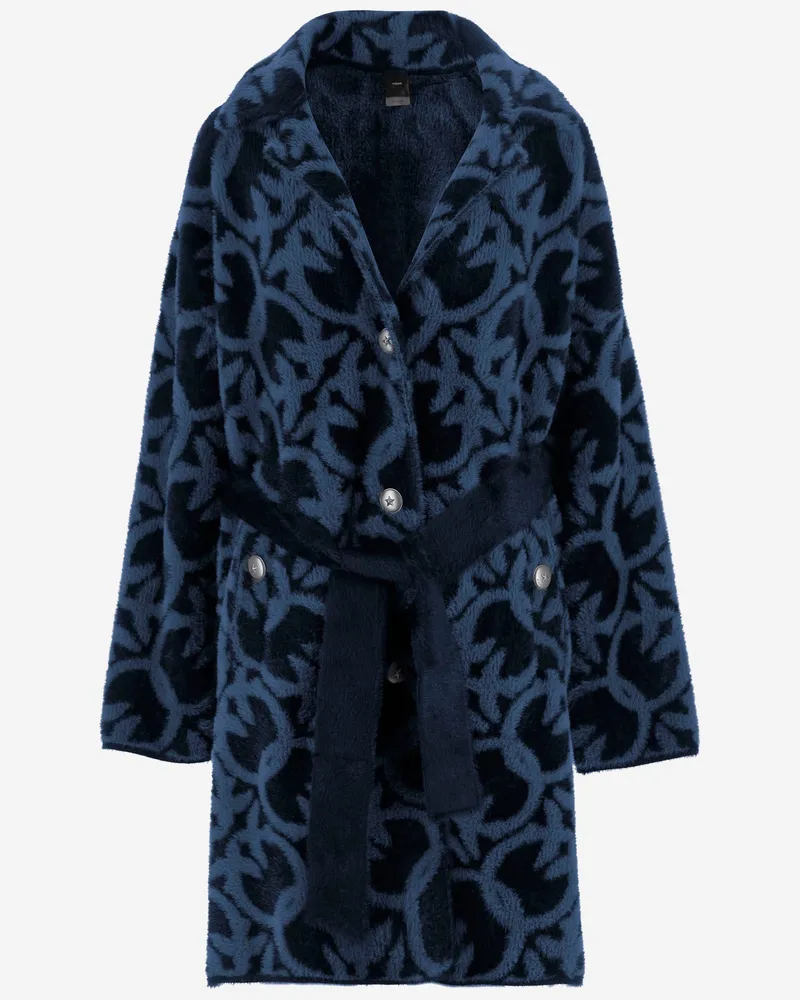 Pinko Nylonmantel mit Love Birds-Motiv Blue
