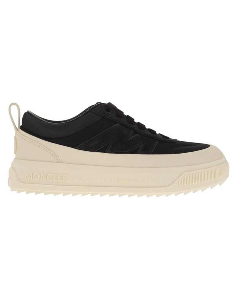 Moncler Moncler Altive Wildleder und Nubuck Leder Trainer Black