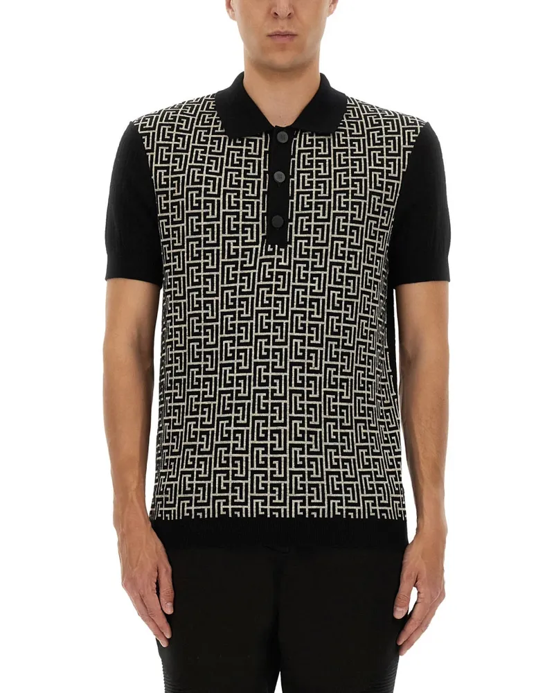 Balmain Monogramm Polo Multicolour