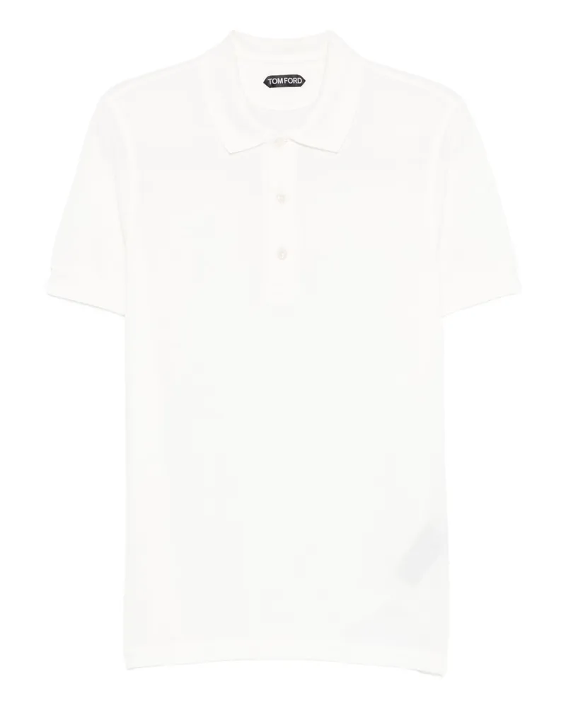 Tom Ford Poloshirt aus Baumwollmischung White