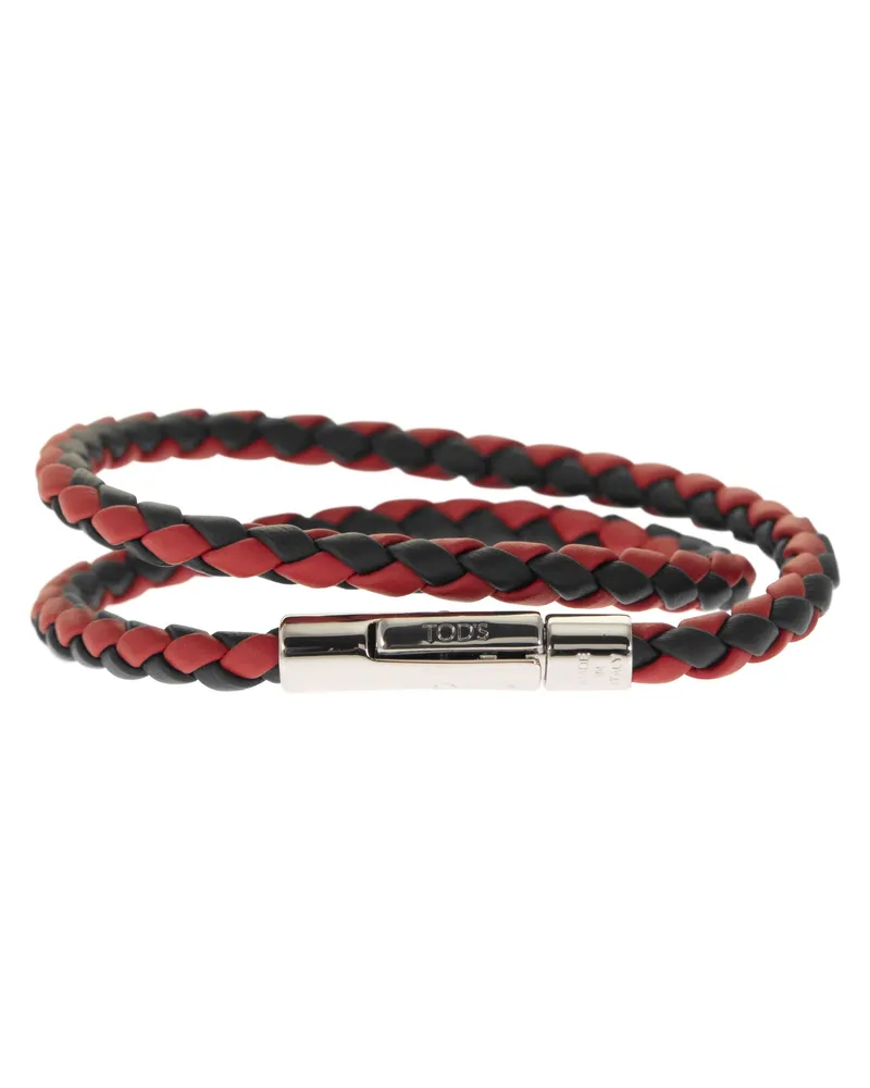 TOD'S My Colors 2 Drehen Sie Lederarmband Schwarz