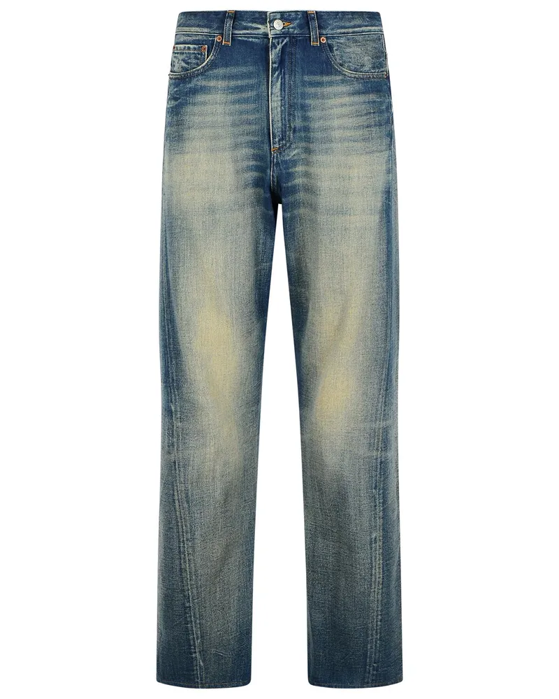 Maison Margiela hellblaue Baumwolljeans Blue