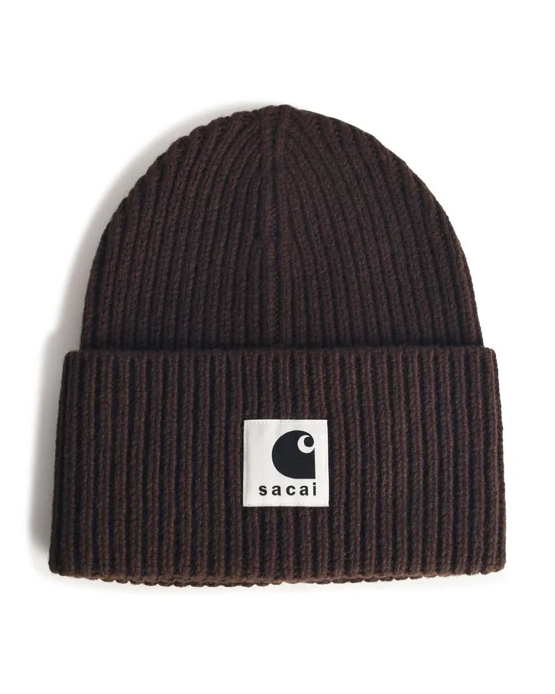 Sacai BROWN WOLLE MEINE MEHRE Brown