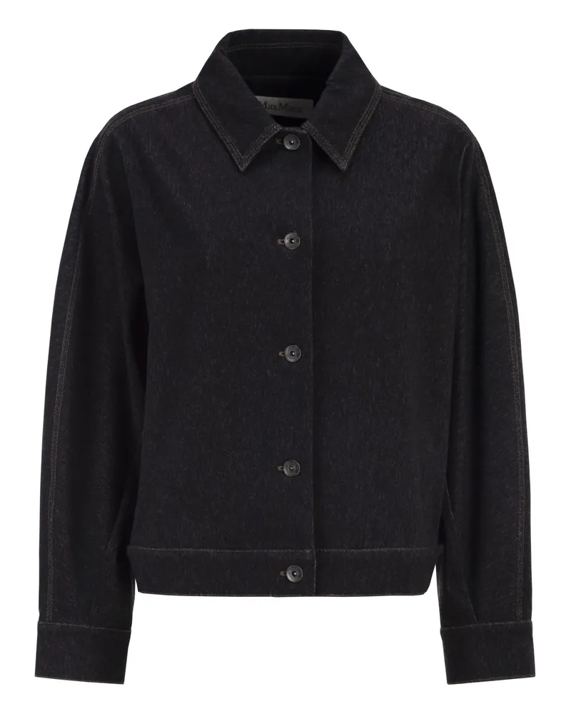 Max Mara Mxpnettare Jersey-Jacke mit Denim-Effekt Dark