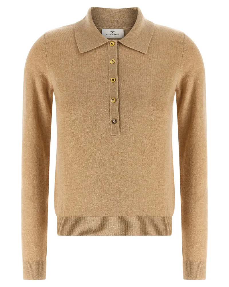 Elisabetta Franchi Cashmere Pullover Beige