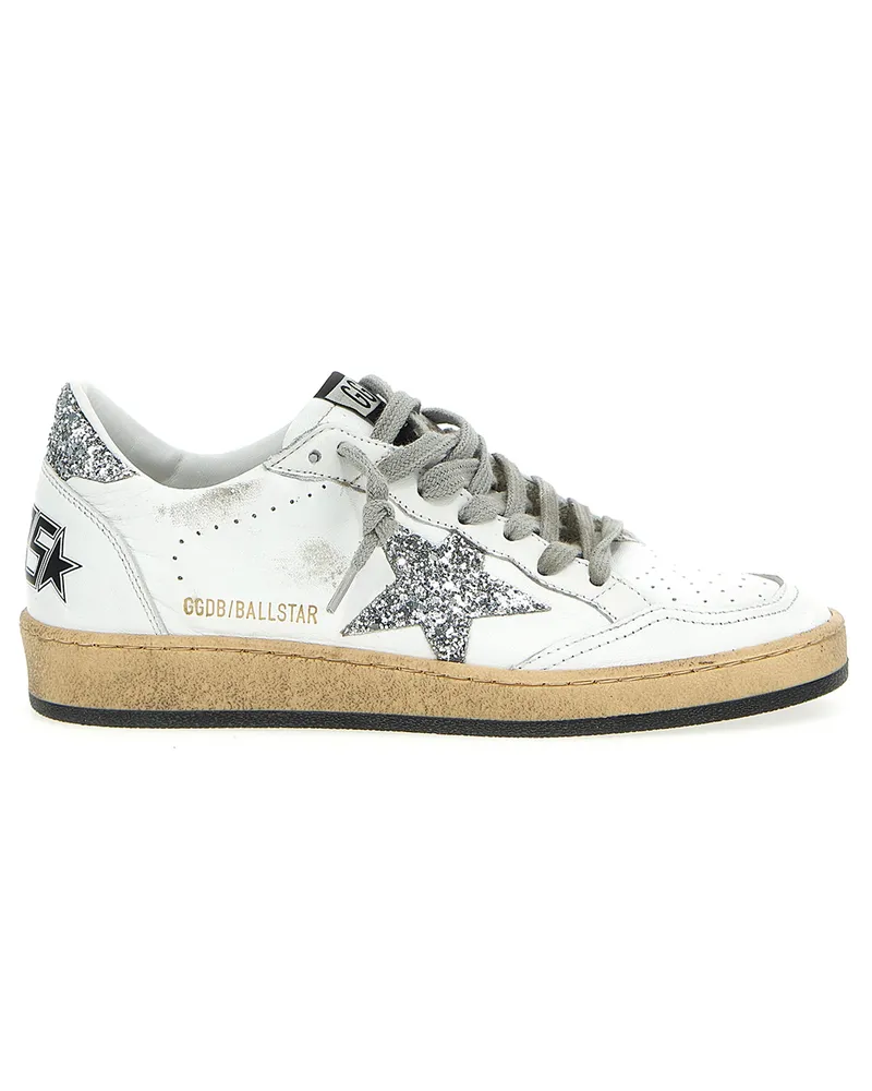 Golden Goose Golden Gänseballstern -Turnschuhe Silver
