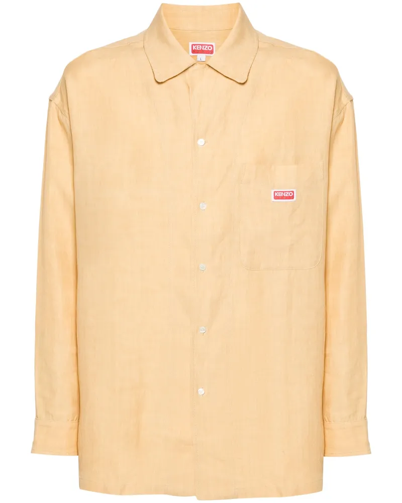 Kenzo übergroßes LS Hawaiian Hemd 
