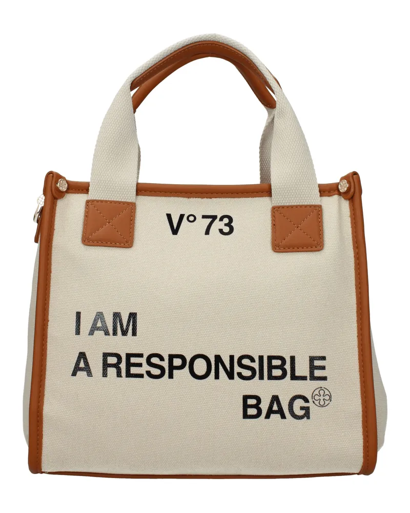 V°73 Handtaschen Responsibility Bis Damen Stoff Beige/Leder -