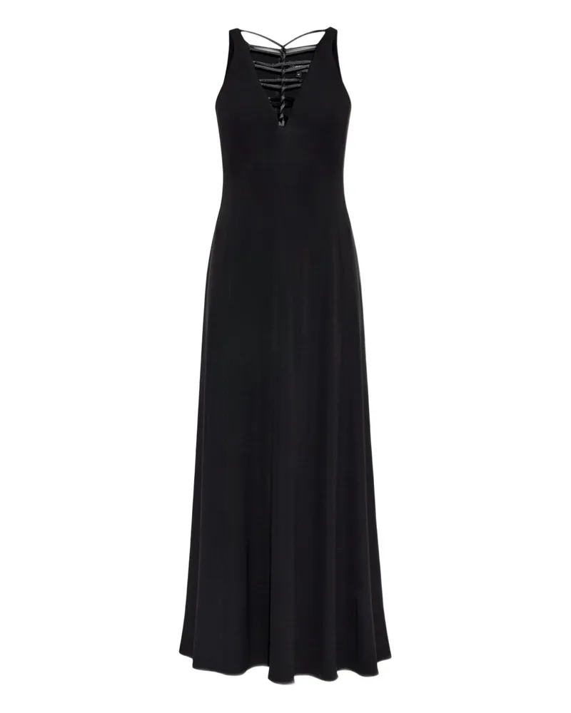 Emporio Armani ärmelloses langes Kleid Black