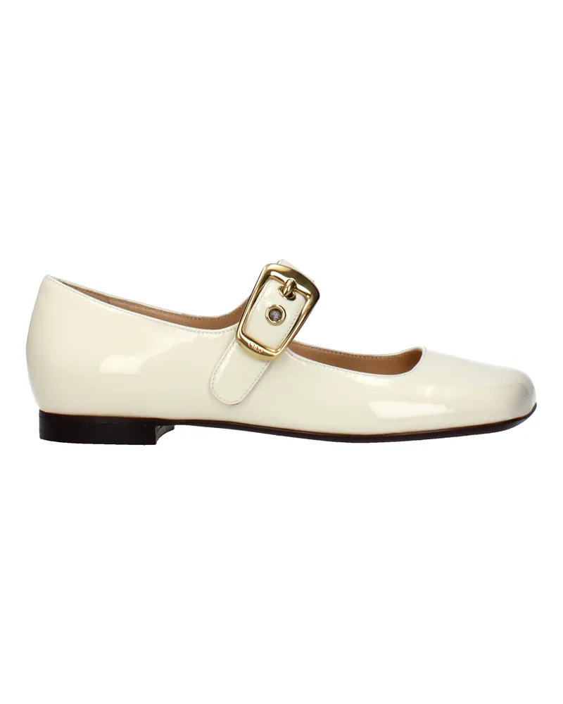 Chloé Ballerina Damens Lackleder Beige/Eierschale -