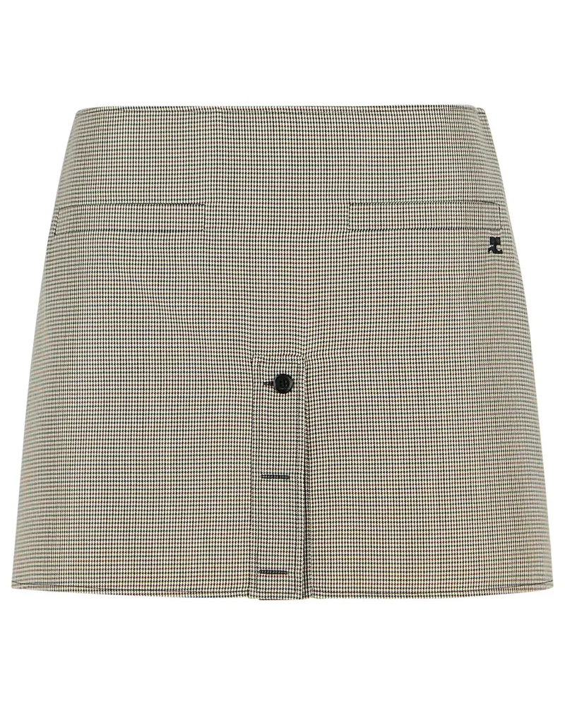 Courrèges Beigefarbener -Minirock aus Wollmischung Beige
