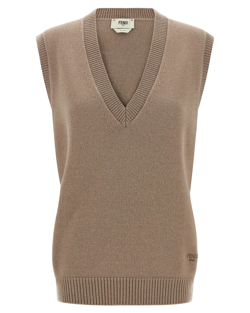 Fendi Cashmere Weste Beige