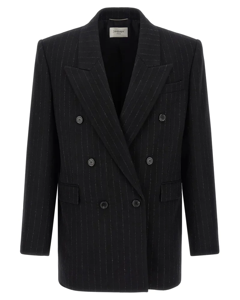 Saint Laurent Nadelstreifenblazer von Black