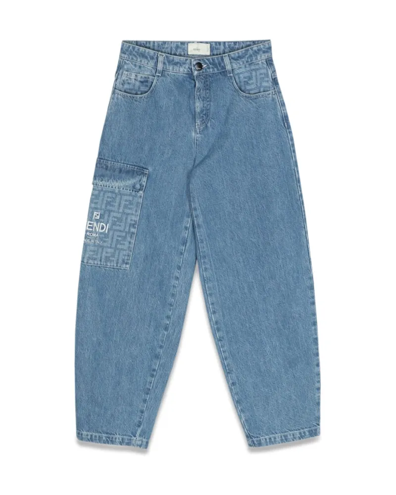 Fendi gewaschen die Denimhose Blue