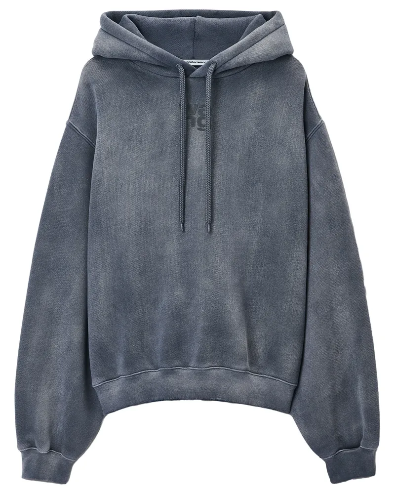Alexander Wang Essential Terry Hoodie mit Puff Paint Logo 