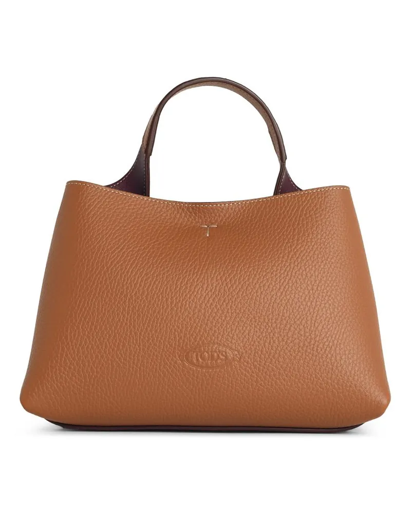 TOD'S Mikrotasche aus naturbraunem Lear Brown