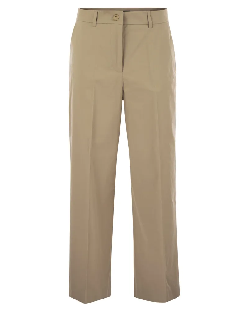 Max Mara Wochenende max mara urial baumwollsatinernte hose Beige