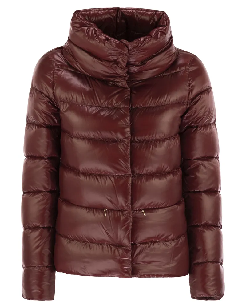 Herno Down Jacke mit Ringkragen Bordeaux