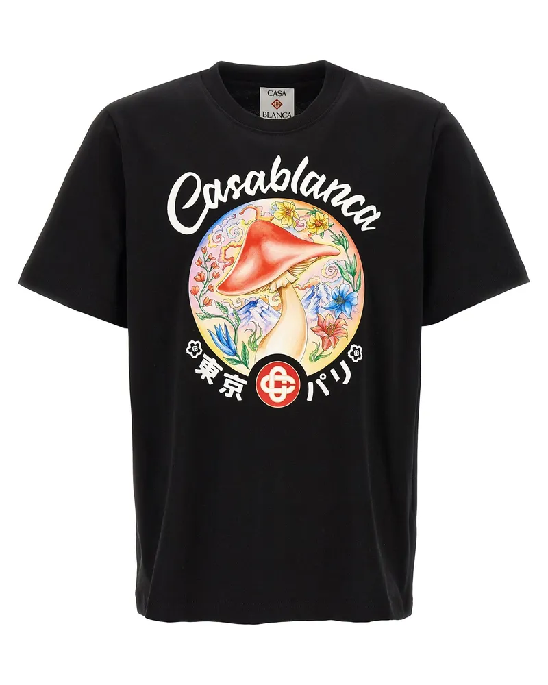 Casablanca Paris Pilz Emblem' T -Shirt Multicolor