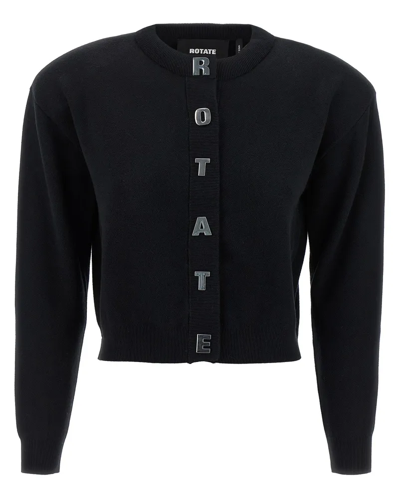 ROTATE Birger Christensen Dreh Birger Christensen 'fester Strick -Strickjacke Black