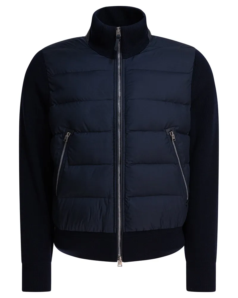 Tom Ford Kurze Daunenjacke aus Nylon und Wolle von Blue