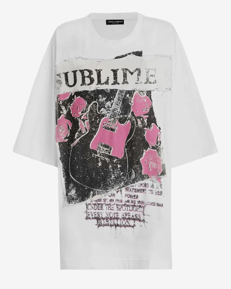 Dolce & Gabbana Baumwoll-T-Shirt mit Aufdruck Red