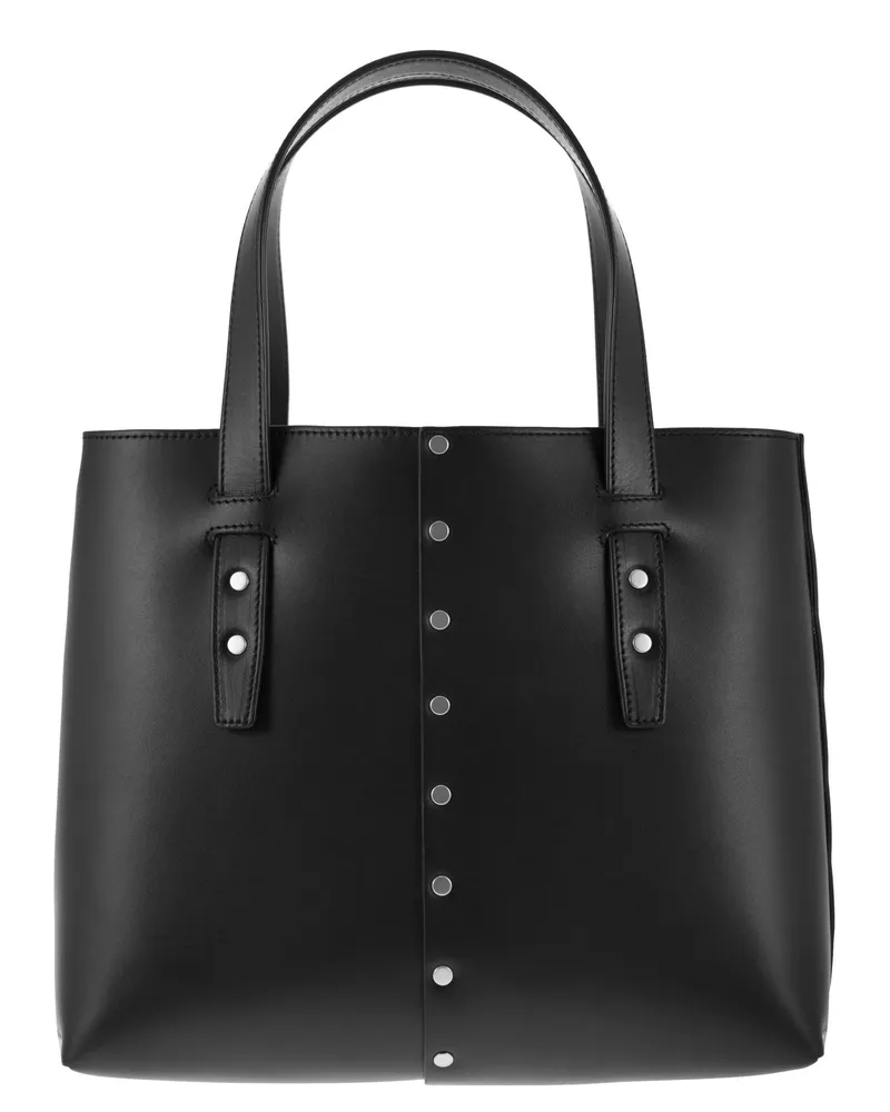 Fabiana Filippi Leder und Stätte Tasche Schwarz