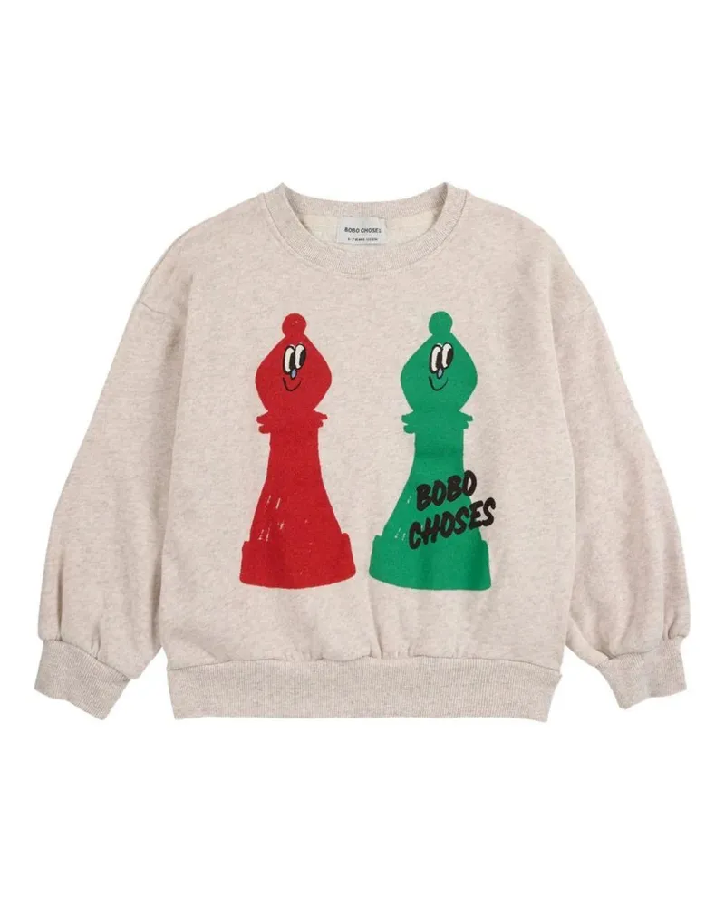BOBO CHOSES Bobo wählt "Schach" -Logo -Trikot aus White