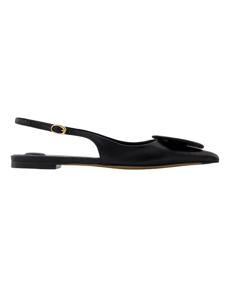 Jacquemus Duelo P Slingbacks  Leder schwarz Black