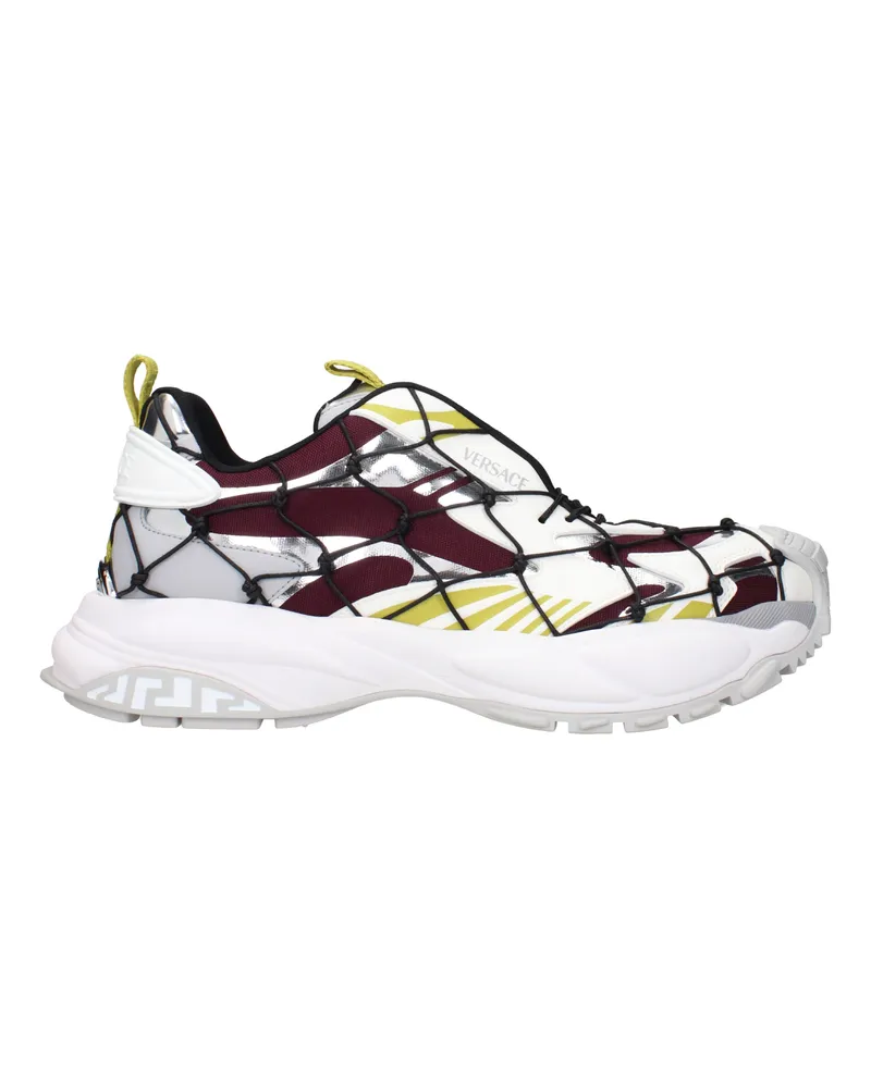 Versace Herrens Sneakers Stoff Rot/Weiß -
