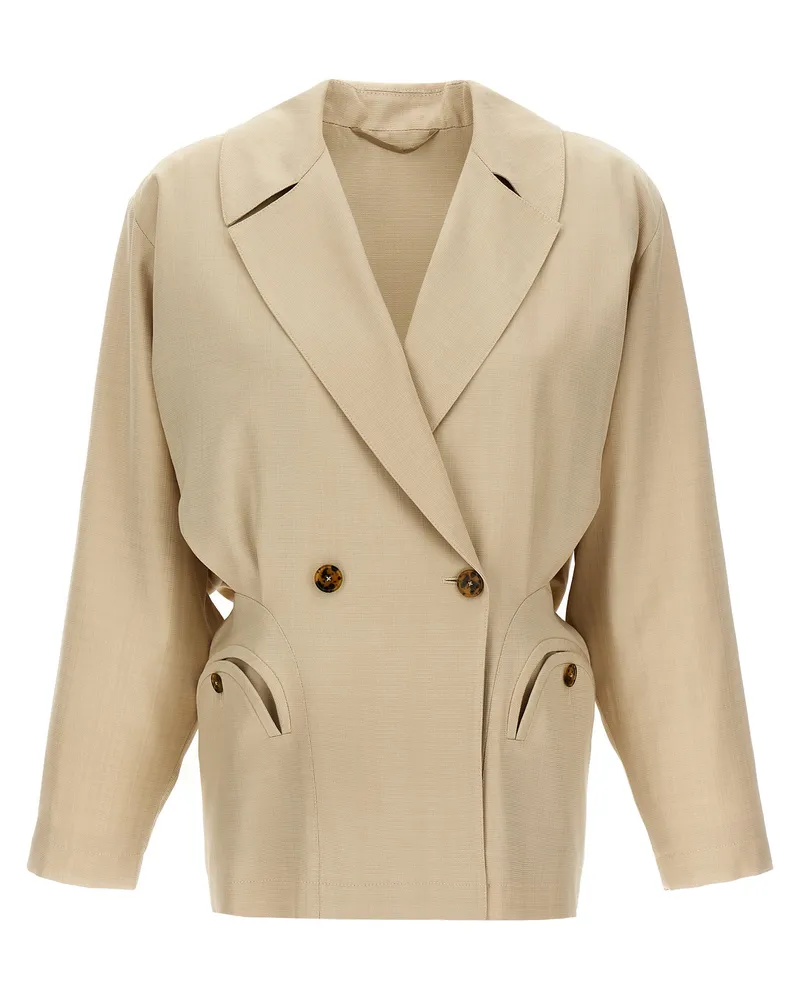 Blazé Milano Blazé Milano 'Sheena Ares' Blazer Beige