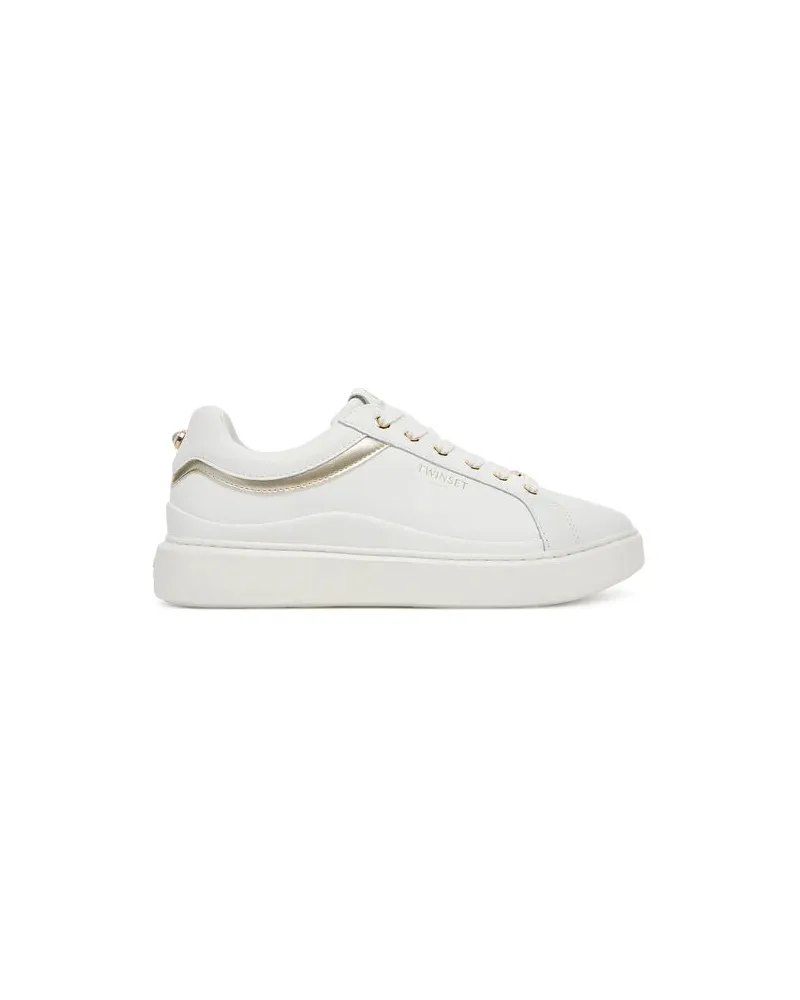 Twin-Set Twin-Set-Sneaker mit kontrastierenden Einsätzen White