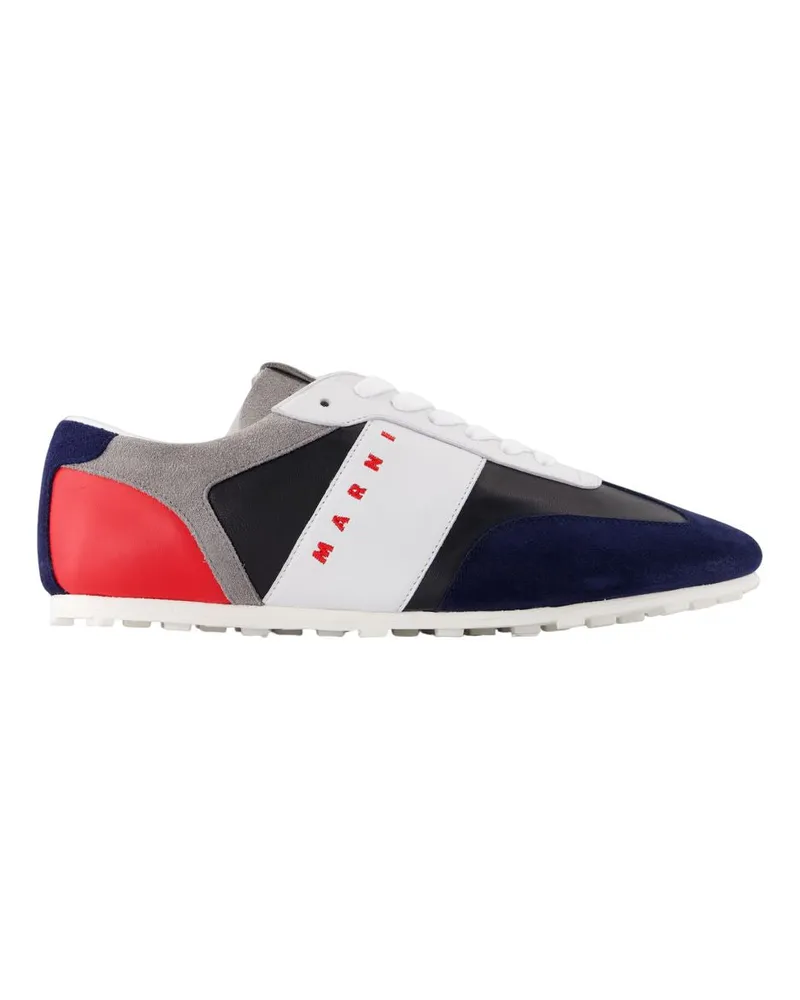 Marni Turnschuhe  Lederblau Blue