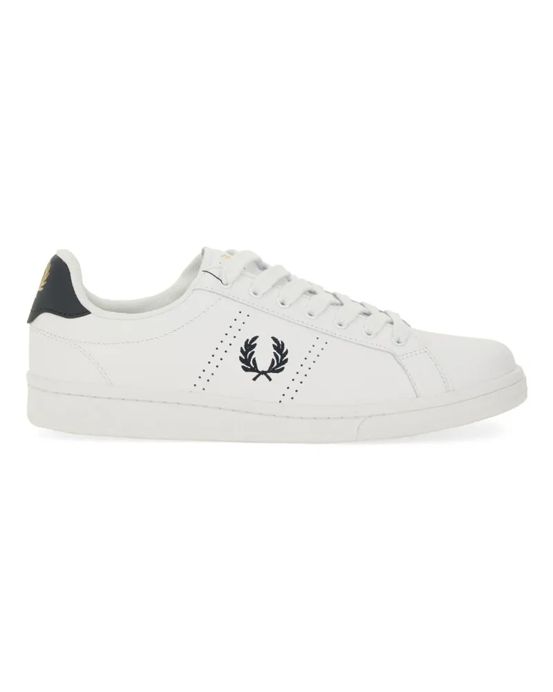 Fred Perry Leder -Sneaker White