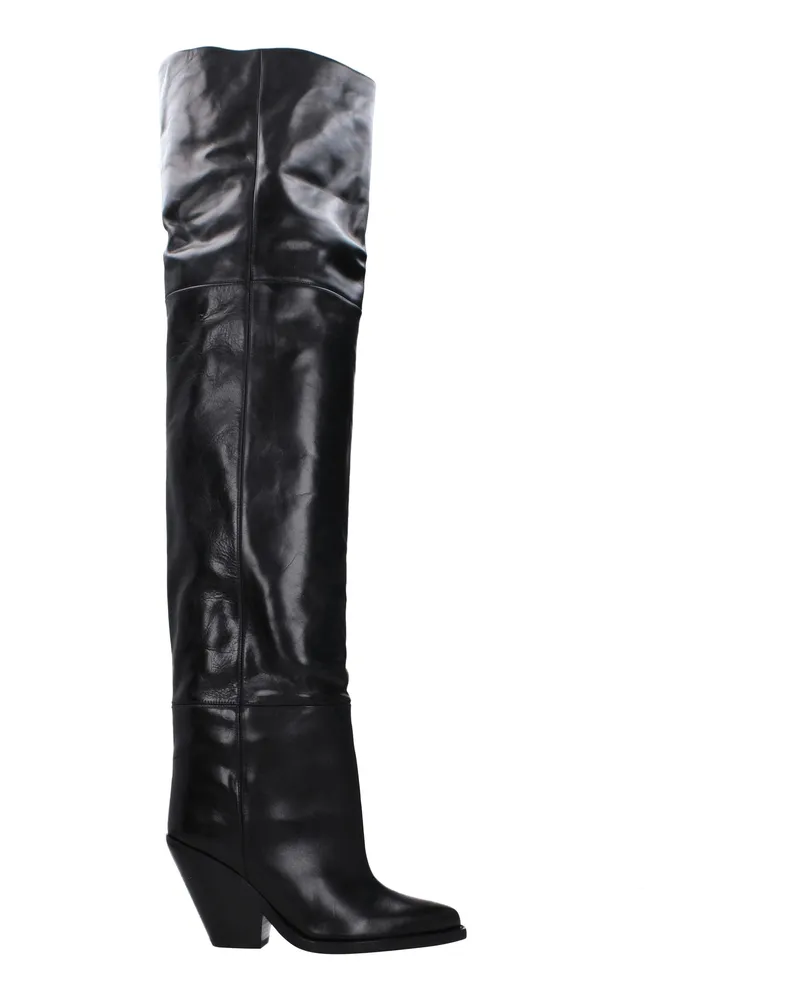 Isabel Marant Women 's Lederstiefel schwarz -