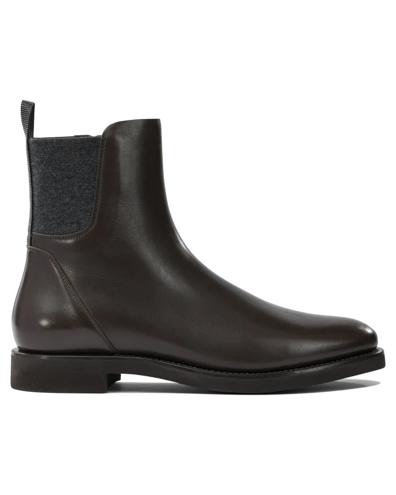 Brunello Cucinelli Chelsea Boot“ Stiefeletten Brown