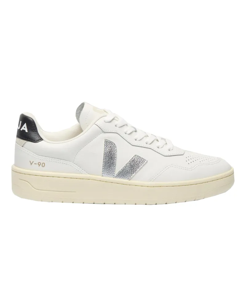 VEJA Sneakers V 90 O.T. Weißes Silberschwarz White_silver_black