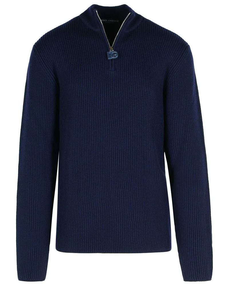 Dolce & Gabbana Navy Virgin Wollpullover Navy