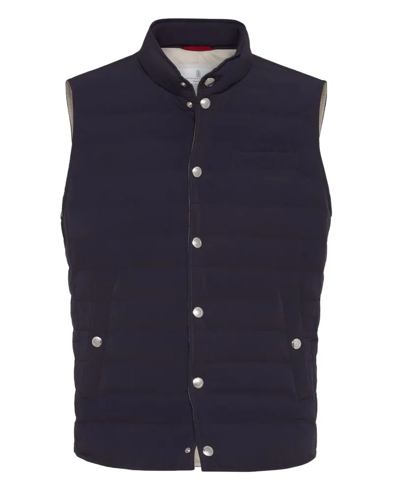 Brunello Cucinelli Nylon Down Weste Blue