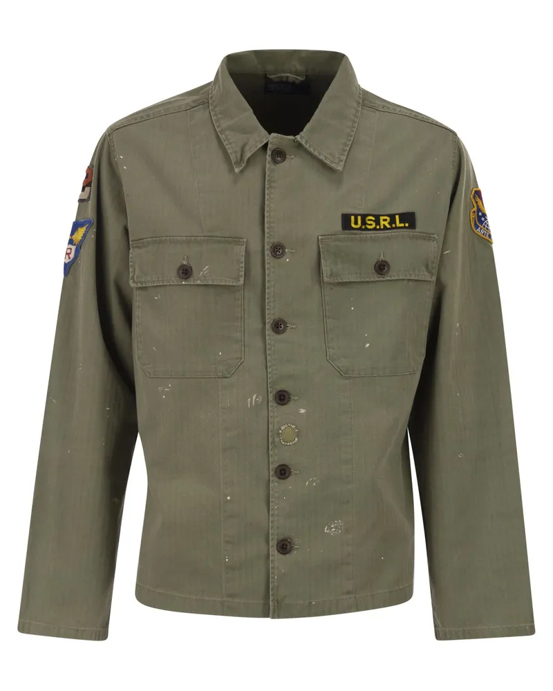 Ralph Lauren Militärjacke mit Aufnähern Green