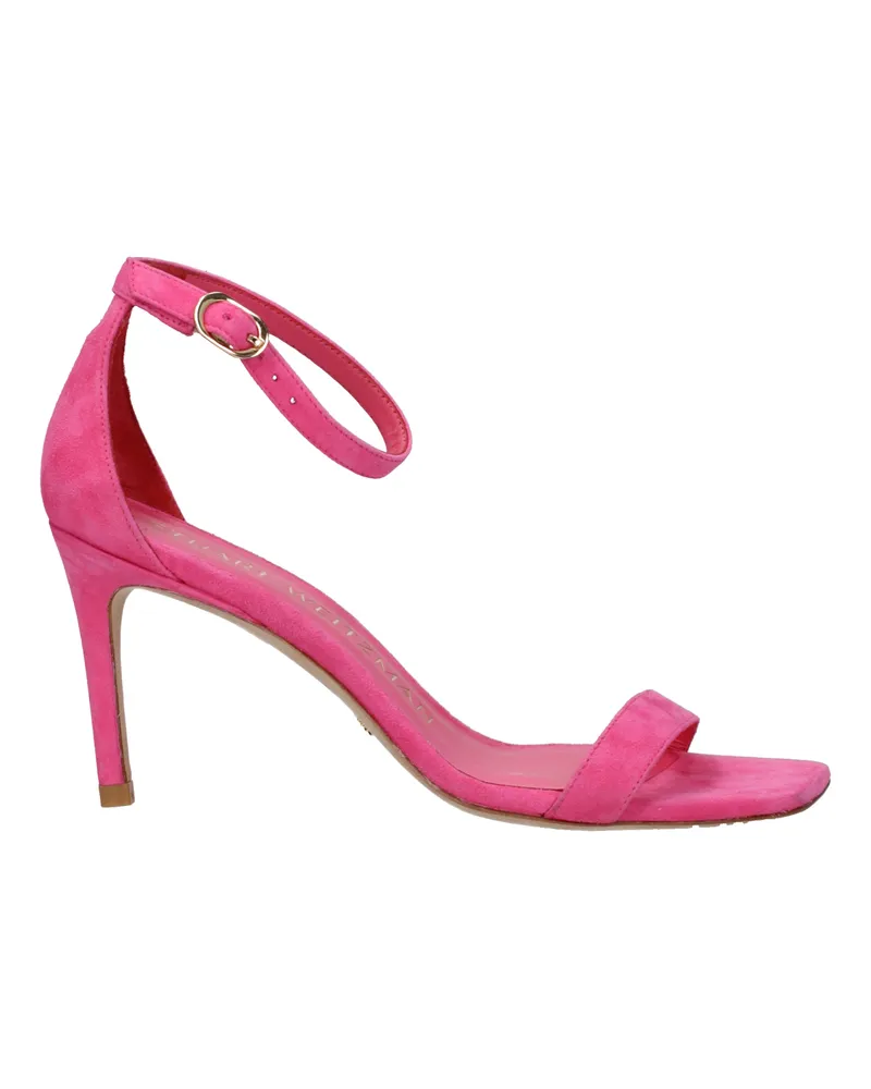 Stuart Weitzman Nunakedcurve Sandalen für Damen aus fuchsiafarbenem Wildleder -