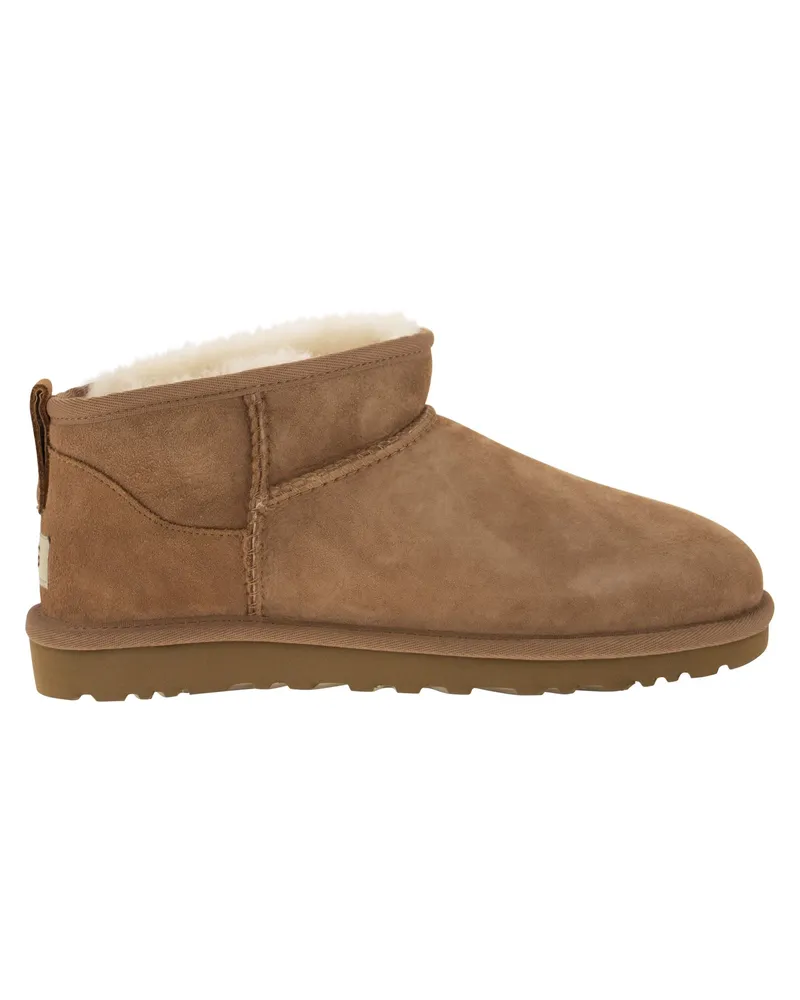 UGG Classic Ultra Mini Sheepell Stiefel Kastanie