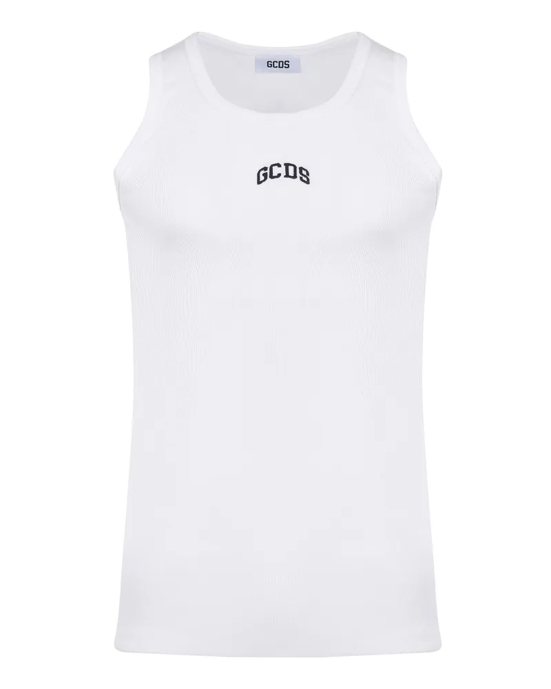 GCDS Tanktop aus Baumwolle White