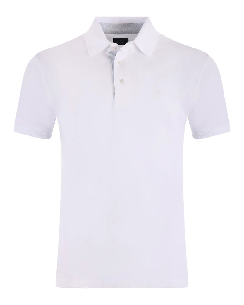 Etro Cotton Pique Polo -Hemd White