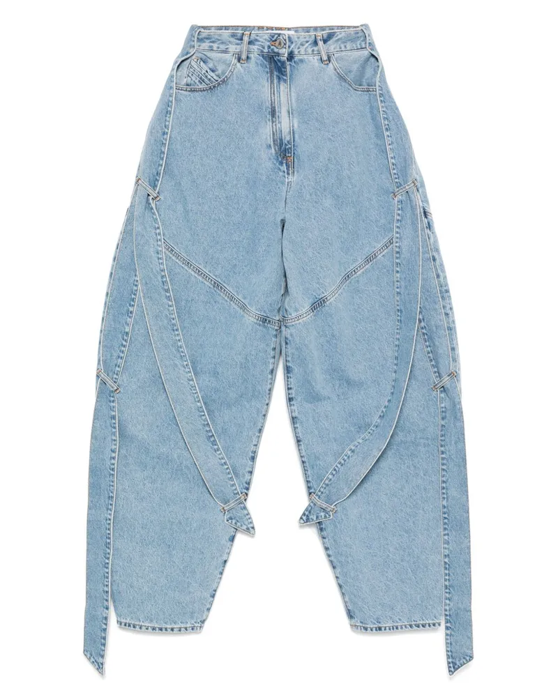 ATTICO Die Denim -Jeans in Attico Wide Leg Clear