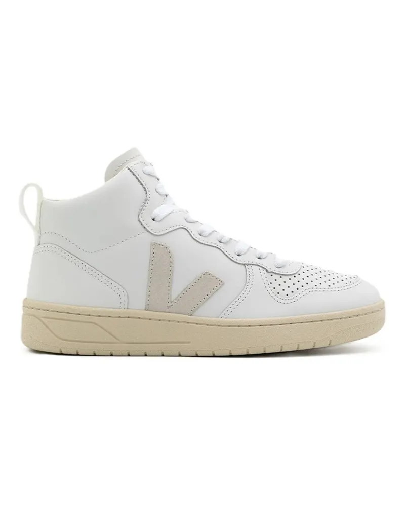VEJA V 15 Turnschuhe  Weiß/Beige Leder Multicolor